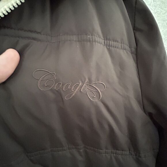 Vintage COOGI Long Brown Puffer Coat Jacket Women's Size 1X Hooded READ - Picture 6 of 16